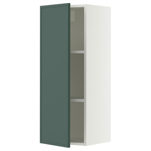 SEKTION Armoire murale, blanc/Aspudden gris-vert foncé, 15x15x40 "