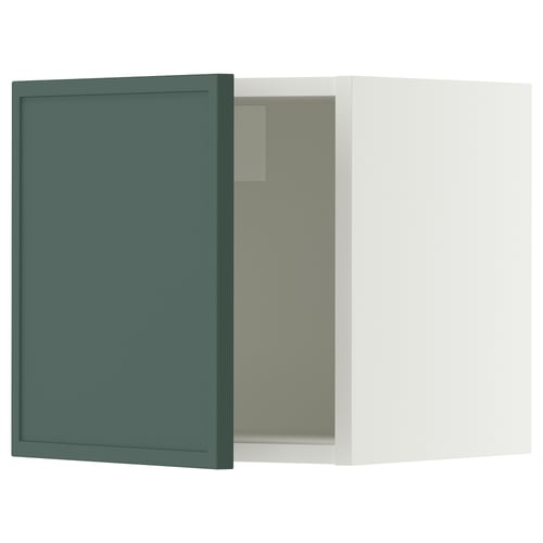 SEKTION Armoire murale, blanc/Aspudden gris-vert foncé, 15x15x15 "