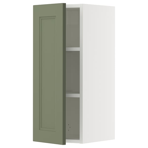 SEKTION Armoire murale, blanc/Axstad gris-vert, 12x15x30 "