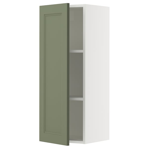 SEKTION Armoire murale, blanc/Axstad gris-vert, 15x15x40 "