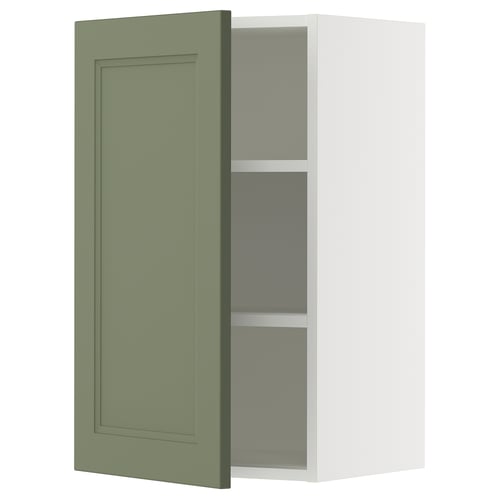 SEKTION Armoire murale, blanc/Axstad gris-vert, 18x15x30 "