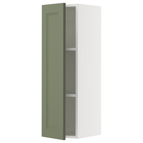 SEKTION Armoire murale, blanc/Axstad gris-vert, 12x15x40 "