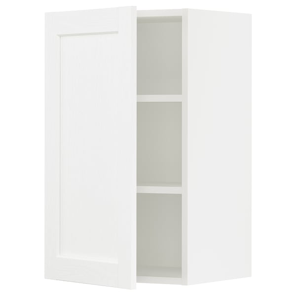 SEKTION Armoire murale, blanc Enköping/blanc effet bois, 18x15x30 "