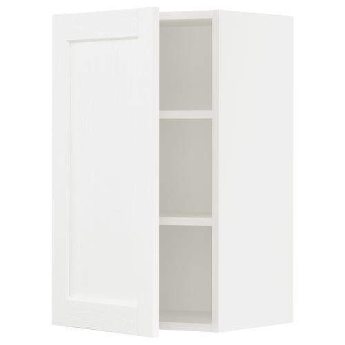 SEKTION Armoire murale, blanc Enköping/blanc effet bois, 18x15x30 "