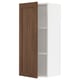 SEKTION Armoire murale, blanc Enköping/brun effet noyer, 18x15x40 "