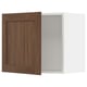 SEKTION Armoire murale, blanc Enköping/brun effet noyer, 24x15x20 "