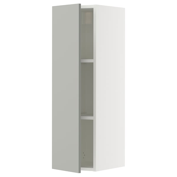 SEKTION Armoire murale, blanc/Havstorp gris clair, 12x15x40 "