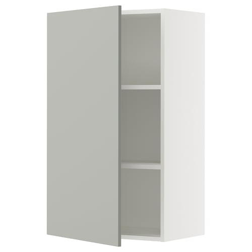 SEKTION Armoire murale, blanc/Havstorp gris clair, 24x15x40 "