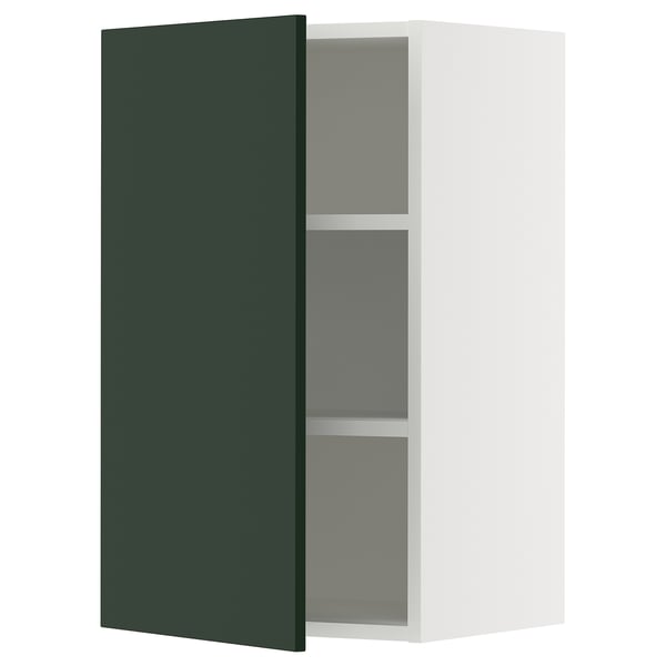 SEKTION Armoire murale, blanc/Havstorp vert profond, 18x15x30 "