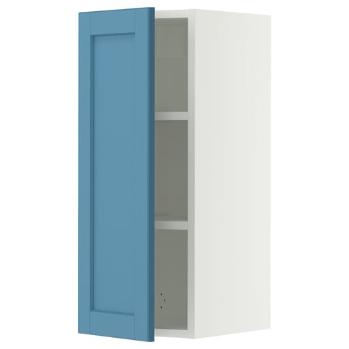 SEKTION Armoire murale, blanc/Lerhyttan bleu, 12x15x30 "