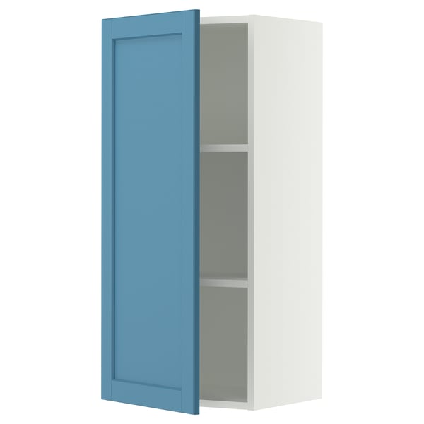 SEKTION Armoire murale, blanc/Lerhyttan bleu, 18x15x40 "