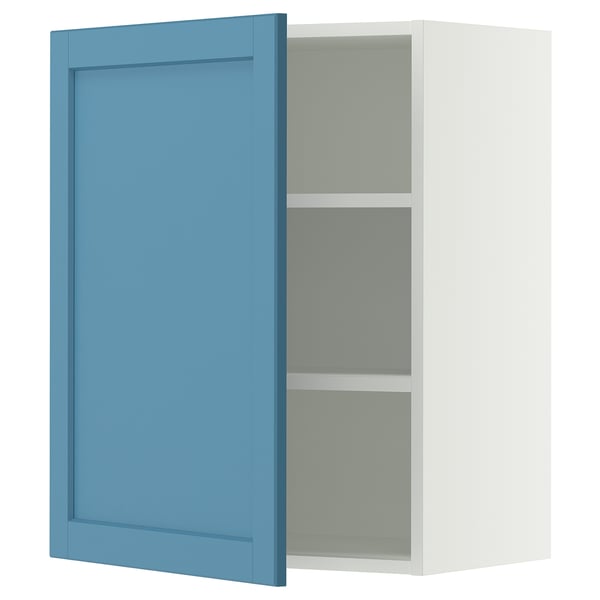 SEKTION Armoire murale, blanc/Lerhyttan bleu, 24x15x30 "