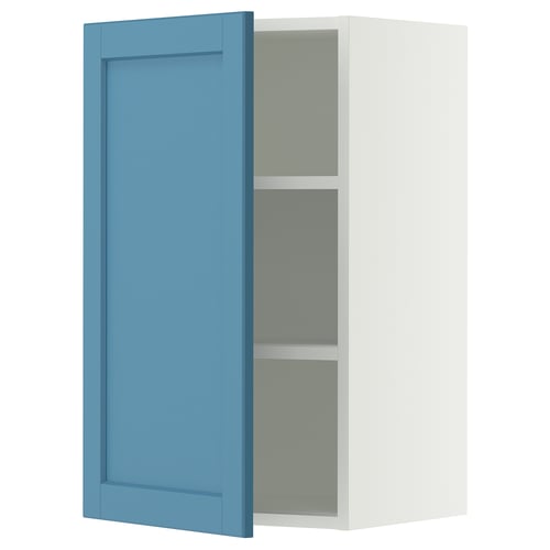 SEKTION Armoire murale, blanc/Lerhyttan bleu, 18x15x30 "