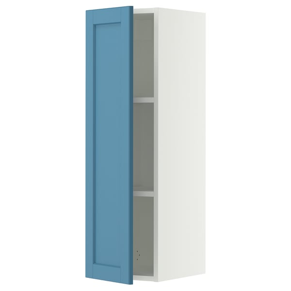 SEKTION Armoire murale, blanc/Lerhyttan bleu, 12x15x40 "