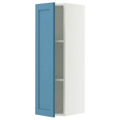 SEKTION Armoire murale, blanc/Lerhyttan bleu, 12x15x40 "