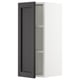 SEKTION Armoire murale, blanc/Lerhyttan teinté noir, 12x15x30 "