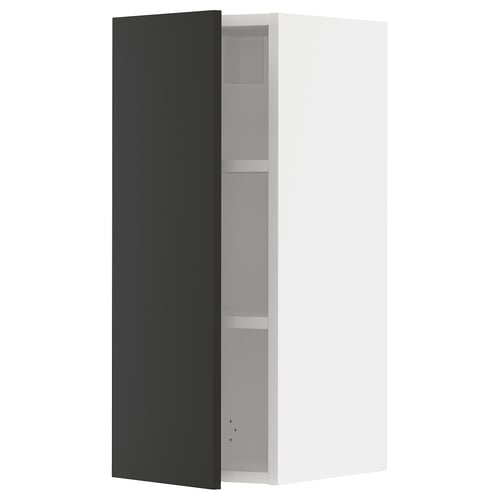 SEKTION Armoire murale, blanc/Nickebo anthracite mat, 12x15x30 "