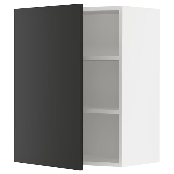 SEKTION Armoire murale, blanc/Nickebo anthracite mat, 24x15x30 "