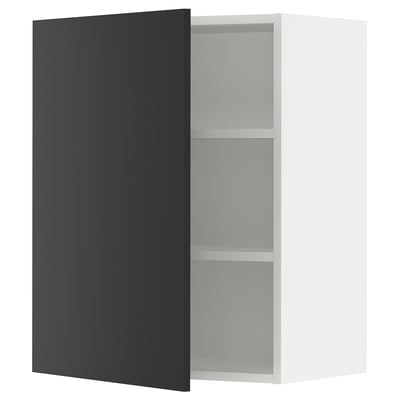 SEKTION Armoire murale, blanc/Nickebo anthracite mat, 24x15x30 "