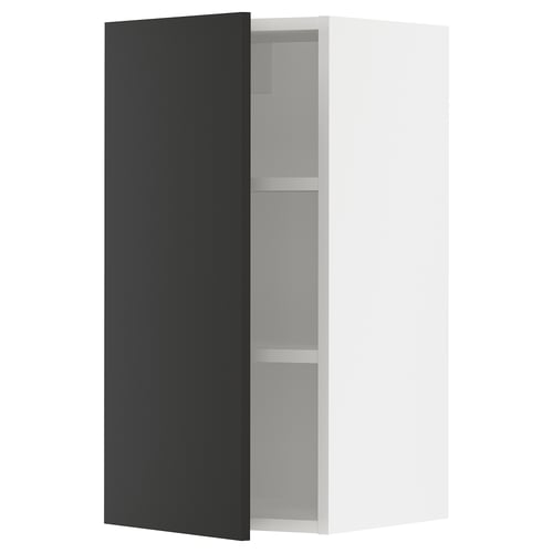 SEKTION Armoire murale, blanc/Nickebo anthracite mat, 15x15x30 "