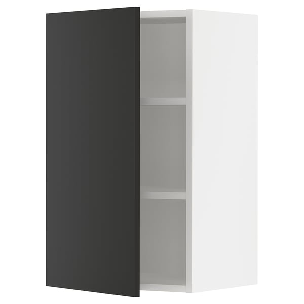 SEKTION Armoire murale, blanc/Nickebo anthracite mat, 18x15x30 "