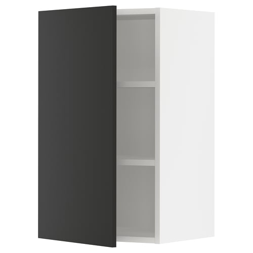 SEKTION Armoire murale, blanc/Nickebo anthracite mat, 18x15x30 "