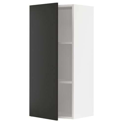 SEKTION Armoire murale, blanc/Nickebo anthracite mat, 18x15x40 "