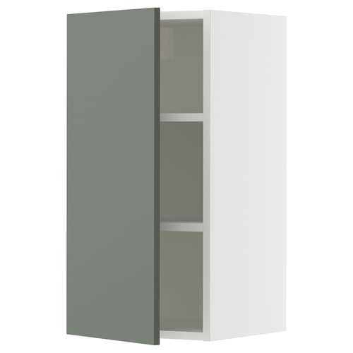 SEKTION Armoire murale, blanc/Nickebo gris -vert mat, 15x15x30 "