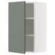 SEKTION Armoire murale, blanc/Nickebo gris -vert mat, 18x15x30 "