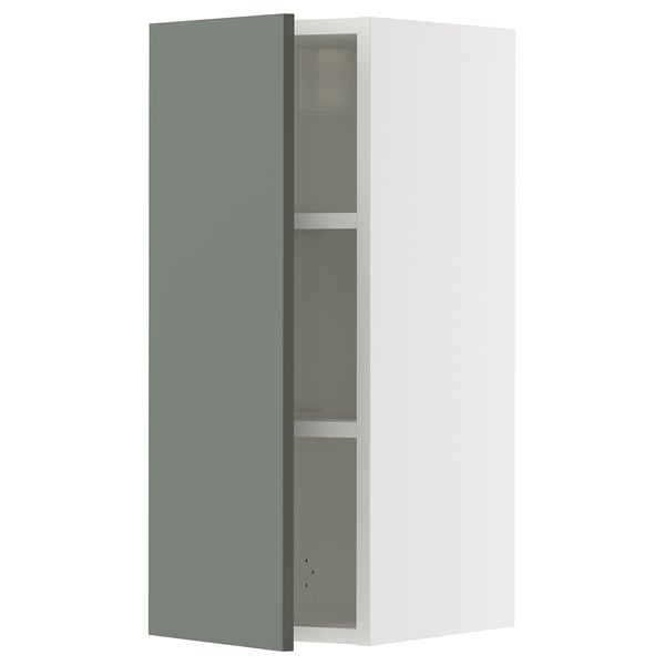 SEKTION Armoire murale, blanc/Nickebo gris -vert mat, 12x15x30 "