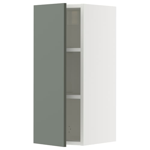 SEKTION Armoire murale, blanc/Nickebo gris -vert mat, 12x15x30 "