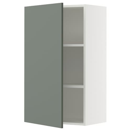 SEKTION Armoire murale, blanc/Nickebo gris -vert mat, 24x15x40 "