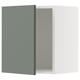 SEKTION Armoire murale, blanc/Nickebo gris -vert mat, 18x15x20 "