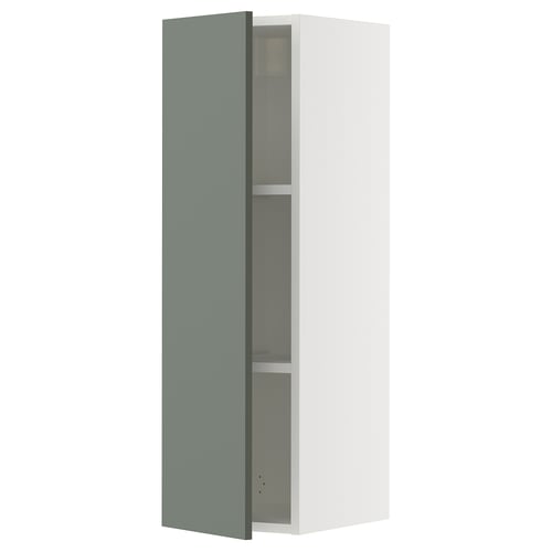 SEKTION Armoire murale, blanc/Nickebo gris -vert mat, 12x15x40 "