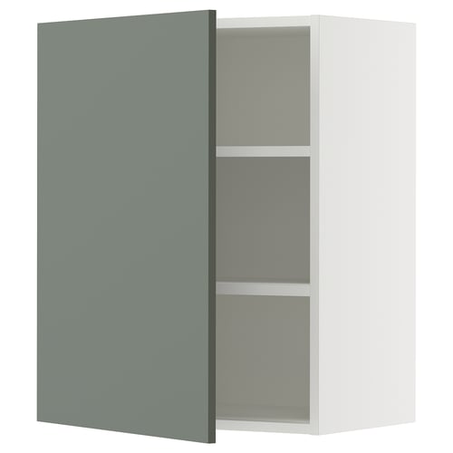 SEKTION Armoire murale, blanc/Nickebo gris -vert mat, 24x15x30 "