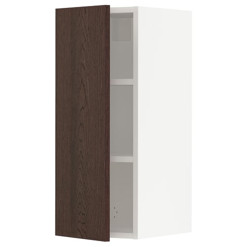 SEKTION Armoire murale, blanc/Sinarp brun, 12x15x30 "
