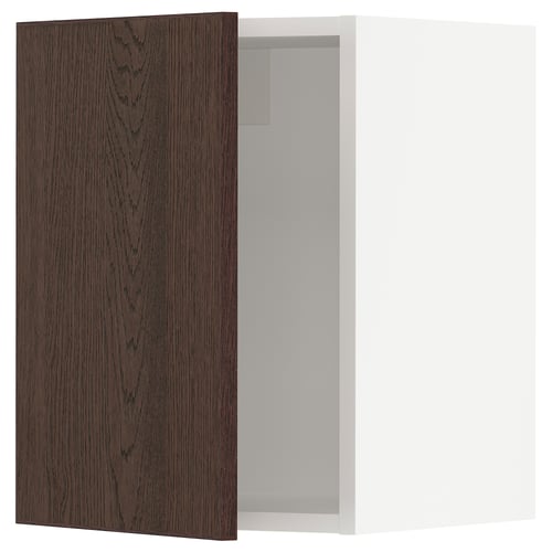 SEKTION Armoire murale, blanc/Sinarp brun, 15x15x20 "