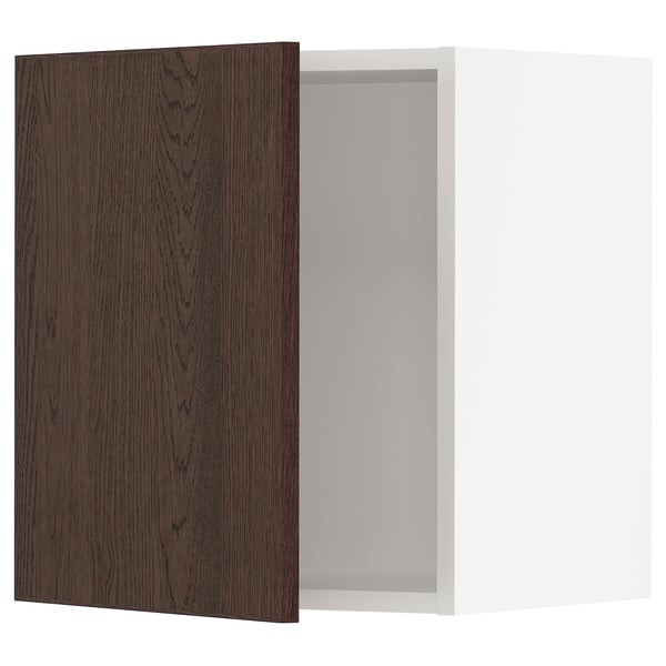 SEKTION Armoire murale, blanc/Sinarp brun, 18x15x20 "