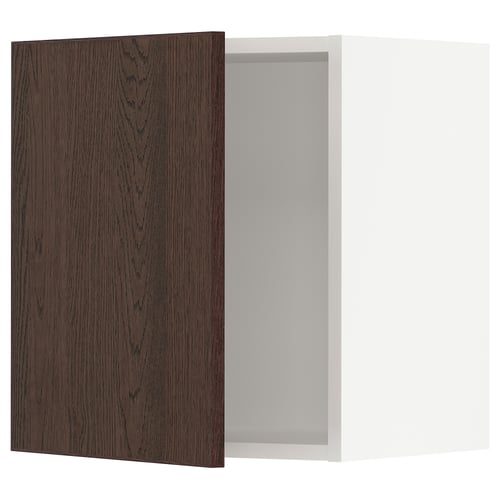 SEKTION Armoire murale, blanc/Sinarp brun, 18x15x20 "