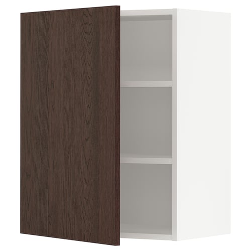 SEKTION Armoire murale, blanc/Sinarp brun, 24x15x30 "