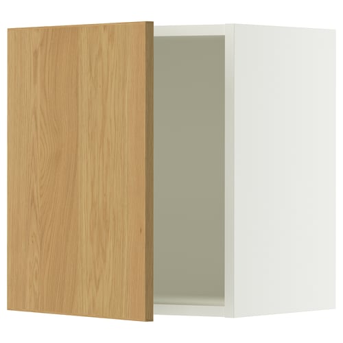 SEKTION Armoire murale, blanc/Sinarp chêne plaqué, 18x15x20 "