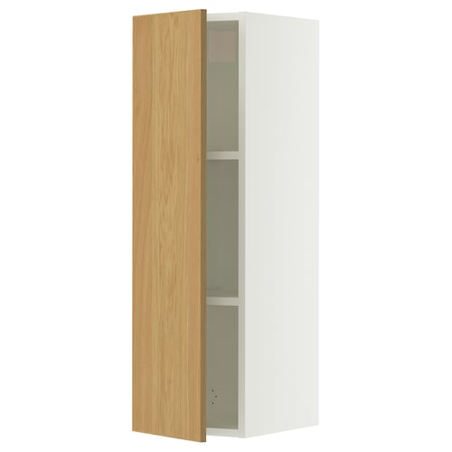 SEKTION Armoire murale, blanc/Sinarp chêne plaqué, 12x15x40 "
