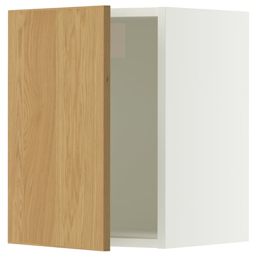 SEKTION Armoire murale, blanc/Sinarp chêne plaqué, 15x15x20 "