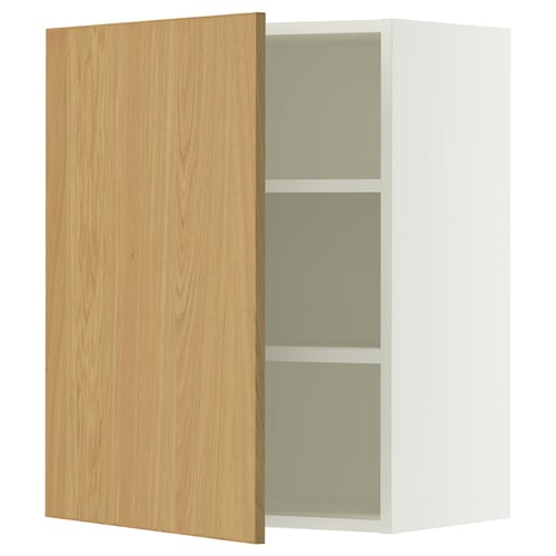 SEKTION Armoire murale, blanc/Sinarp chêne plaqué, 24x15x30 "
