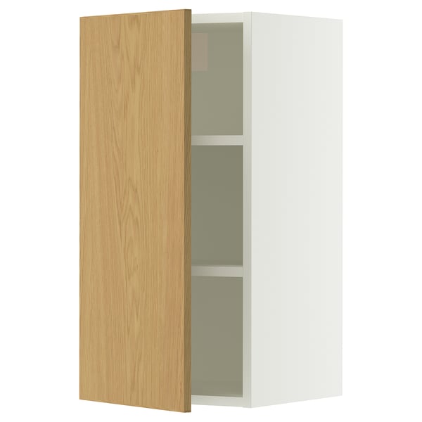 SEKTION Armoire murale, blanc/Sinarp chêne plaqué, 15x15x30 "