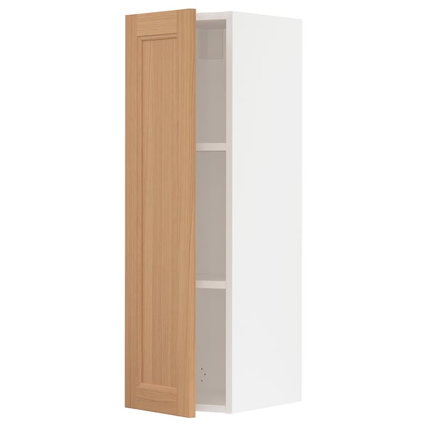 SEKTION Armoire murale, blanc/Vedhamn chêne, 12x15x40 "