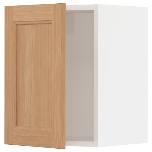 SEKTION Armoire murale, blanc/Vedhamn chêne, 15x15x20 "