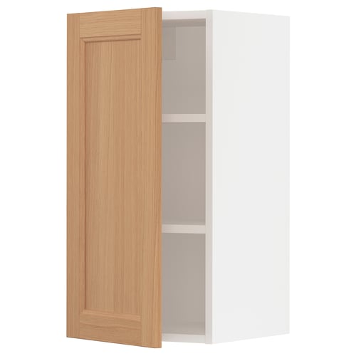 SEKTION Armoire murale, blanc/Vedhamn chêne, 15x15x30 "