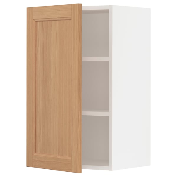 SEKTION Armoire murale, blanc/Vedhamn chêne, 18x15x30 "