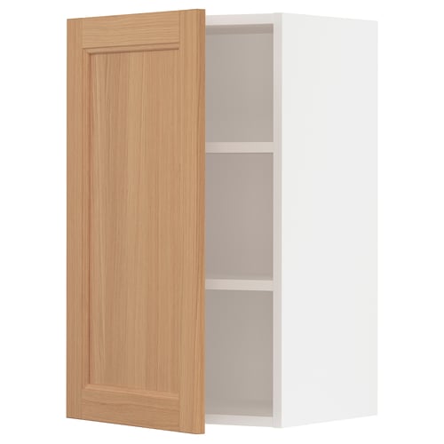 SEKTION Armoire murale, blanc/Vedhamn chêne, 18x15x30 "